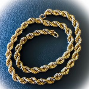 Beautiful Gold Necklace Chain Chunky Rope - 12k GF